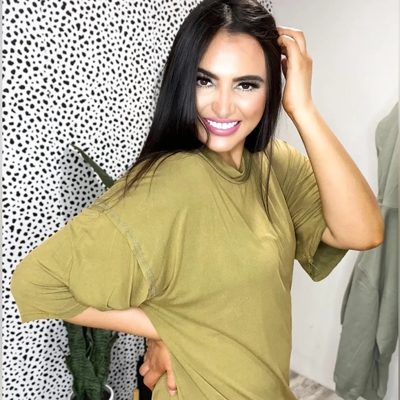 A Great Oversized Tee- Olive final - Picture 1 of 14